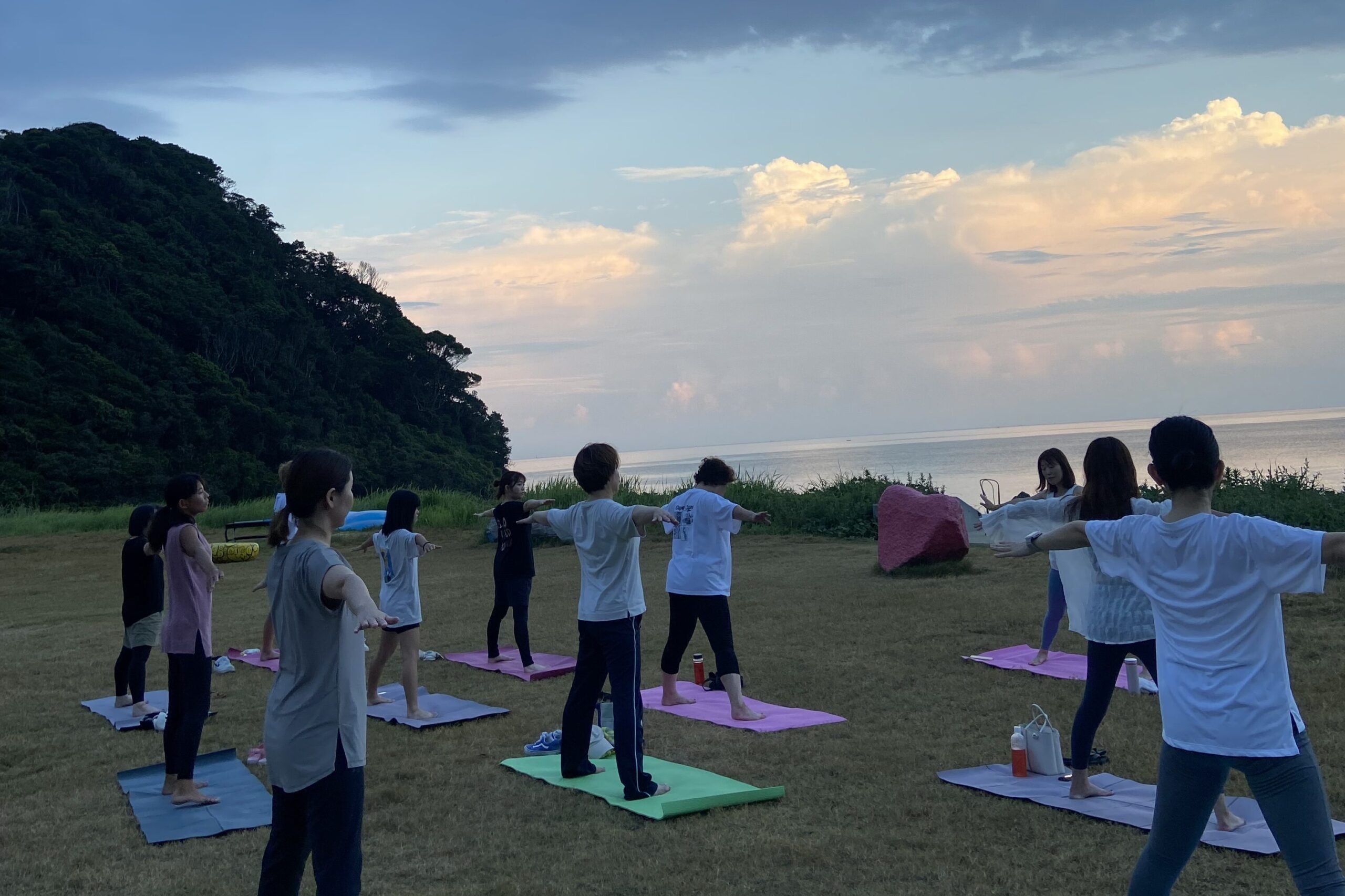 糸島の朝ヨガ